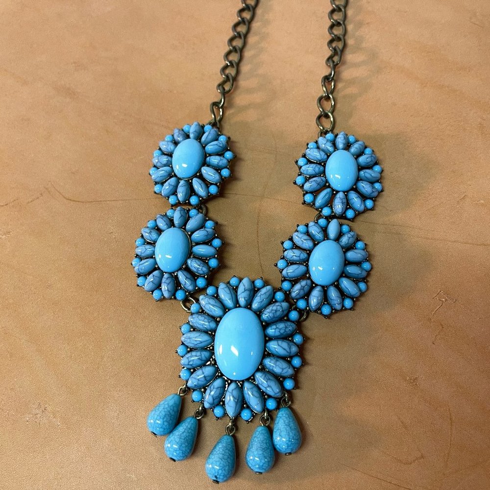 Sugarfix Faux Turquoise Statement Necklace